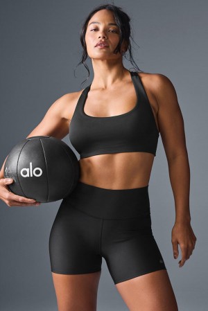 Sujetador Deportivo Alo Yoga Airlift Advantage Racerback Mujer Negros | Mexico BIT-936087