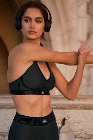 Sujetador Deportivo Alo Yoga Airlift Line Up Mujer Verdes | Mexico NCZ-761890