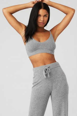 Sujetador Deportivo Alo Yoga Cashmere Jet Set Mujer Grises | Mexico UYK-425036