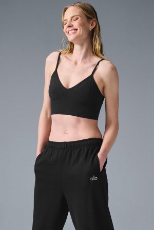 Sujetador Deportivo Alo Yoga Delightlette Mujer Negros | Mexico RYV-620715