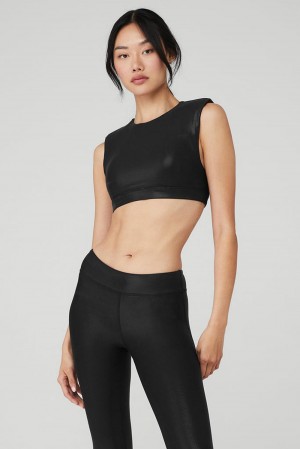 Sujetador Deportivo Alo Yoga Super Shine Flash Mujer Negros | Mexico WNJ-172508
