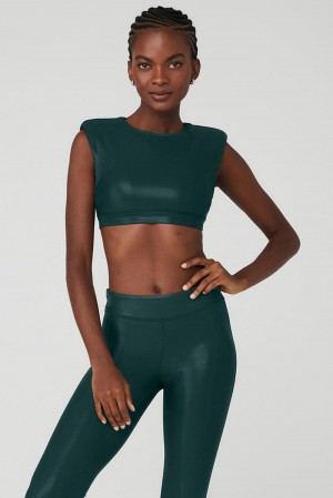 Sujetador Deportivo Alo Yoga Super Shine Flash Mujer Verdes | Mexico EKO-826351