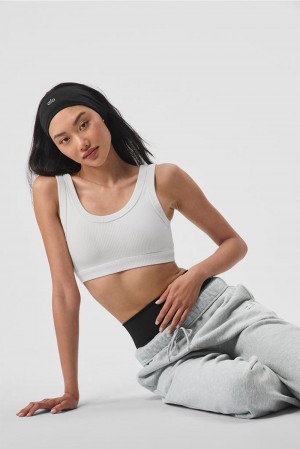 Sujetador Deportivo Alo Yoga Wellness Mujer Blancos | Mexico SKL-180927
