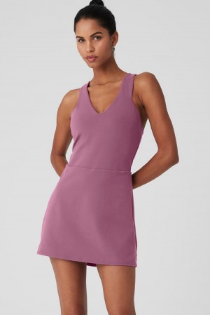 Vestido Alo Yoga Airbrush Real Mujer Soft Mulberry | Mexico GUX-538264