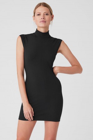Vestido Alo Yoga Run It Back Mujer Negros | Mexico QPA-205981