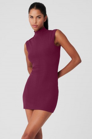 Vestido Alo Yoga Run It Back Mujer Wild Berry | Mexico XMV-798540