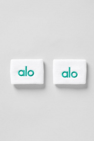 Wristband Alo Yoga Glow (2-Pack) Mujer Blancos Verdes | Mexico XYE-745129