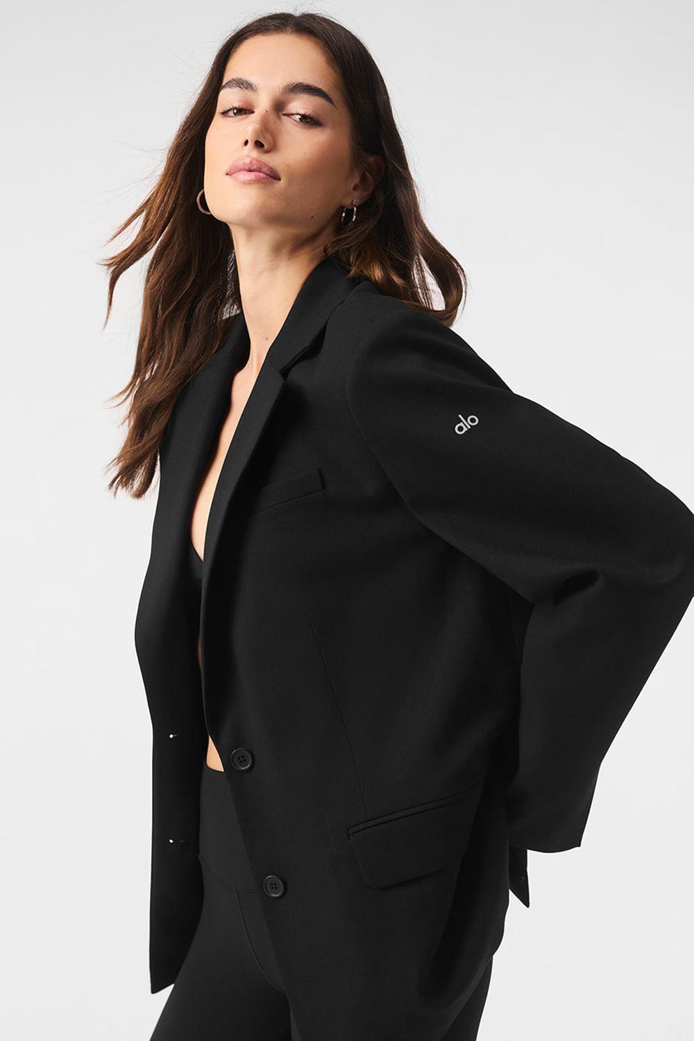 Blazers Alo Yoga First-Class Mujer Negros | Mexico  EPZ-319758
