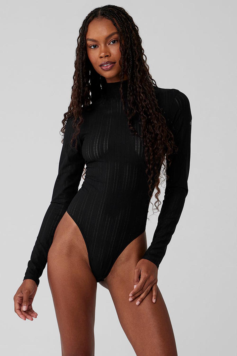 Body Alo Yoga Euphoria Long Sleeve Mujer Negros | Mexico  CSD-479186
