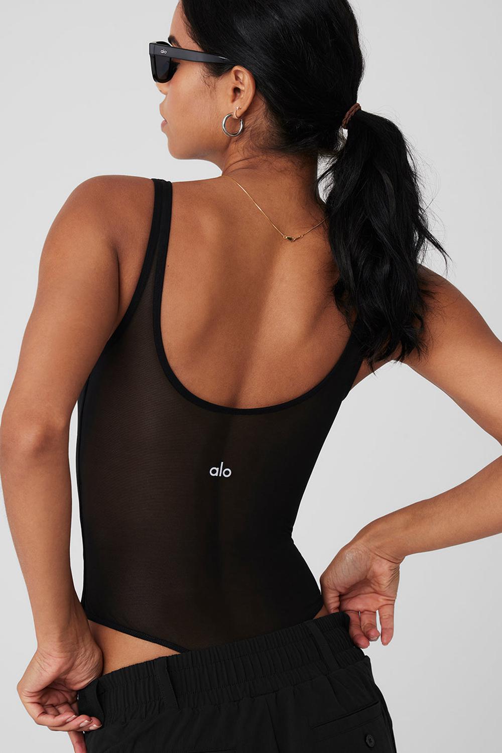 Body Alo Yoga Mesh Sheer Illusion Mujer Negros | Mexico  WFA-139425