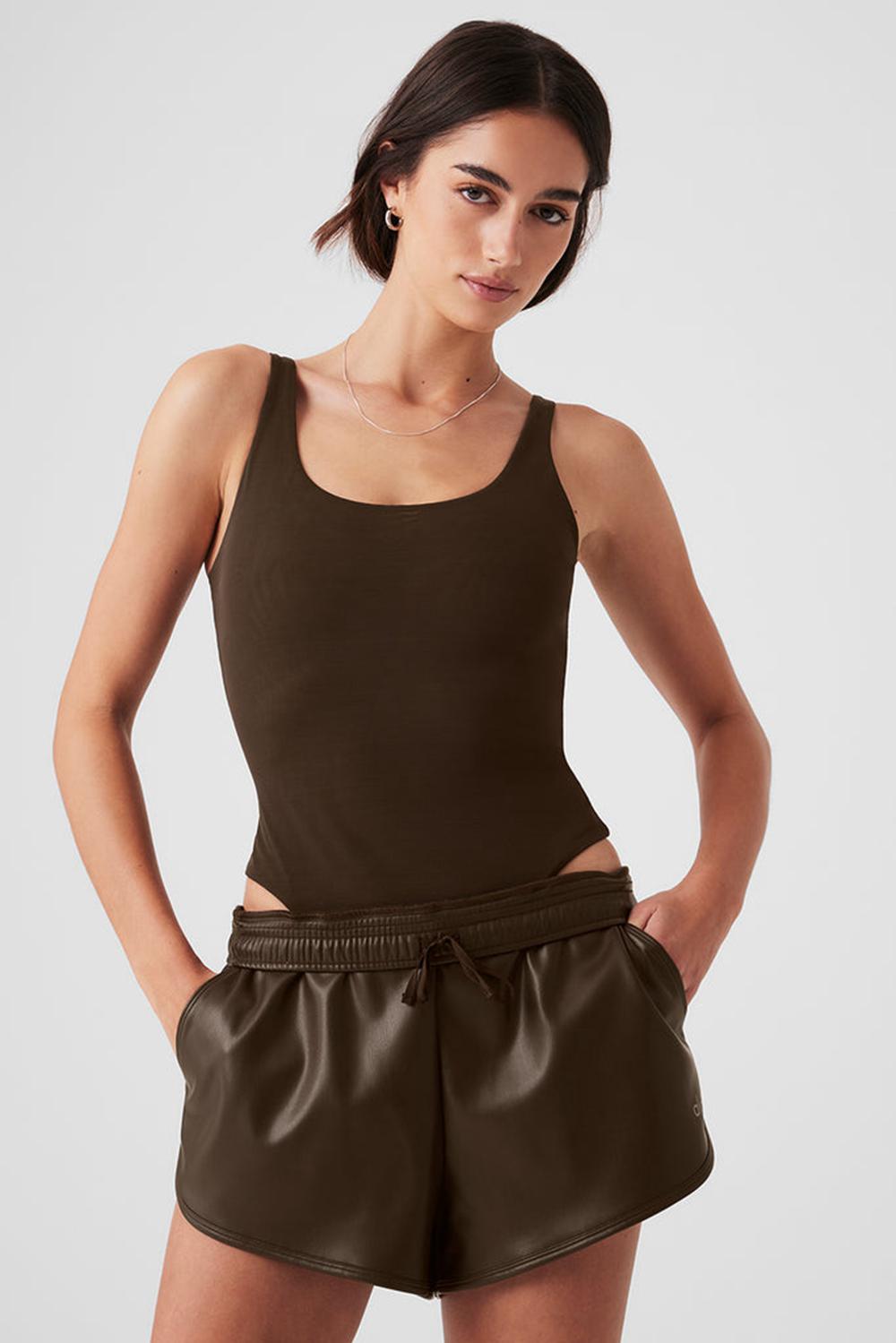 Body Alo Yoga Mesh Sheer Illusion Mujer Espresso | Mexico  WCH-982451