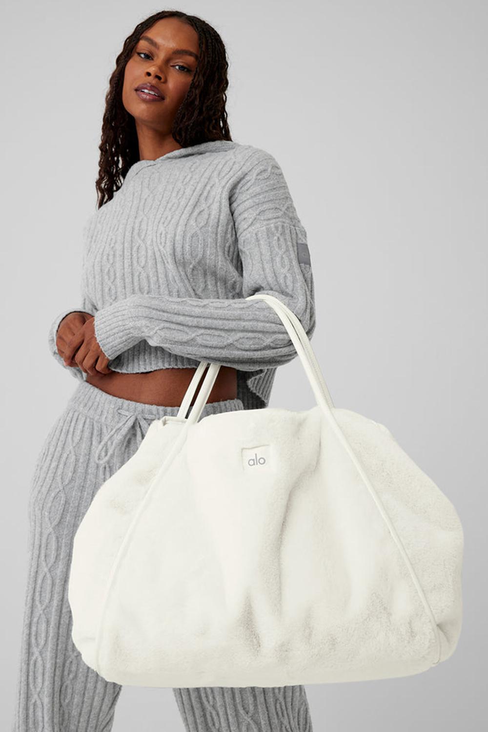 Bolso Tote Alo Yoga Faux Fur Mujer Ivory | Mexico  SMV-610532