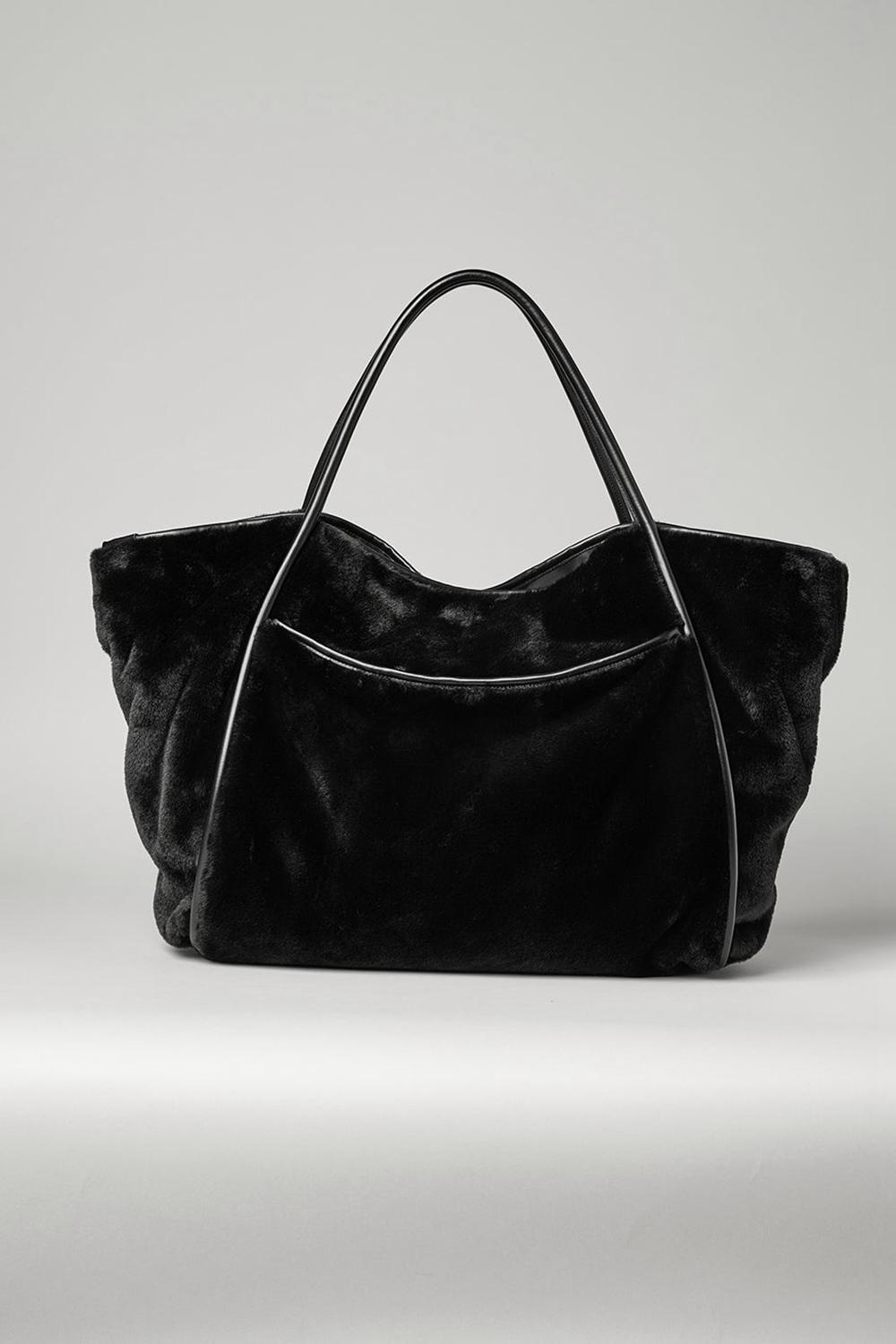 Bolso Tote Alo Yoga Faux Fur Mujer Negros | Mexico  SZN-759830
