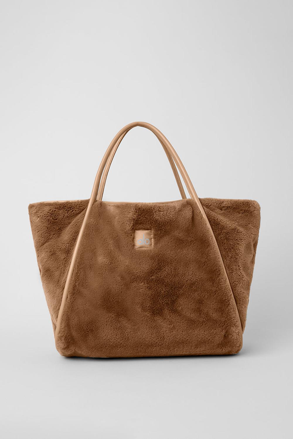 Bolso Tote Alo Yoga Faux Fur Mujer Toasted Almond | Mexico  EQU-490136