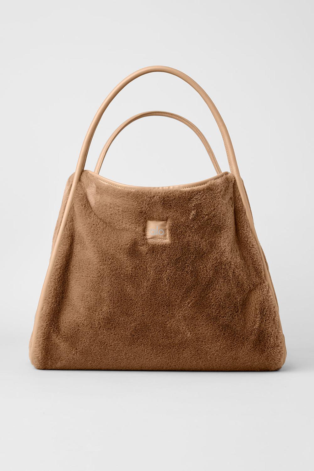 Bolso Tote Alo Yoga Faux Fur Mujer Toasted Almond | Mexico  EQU-490136