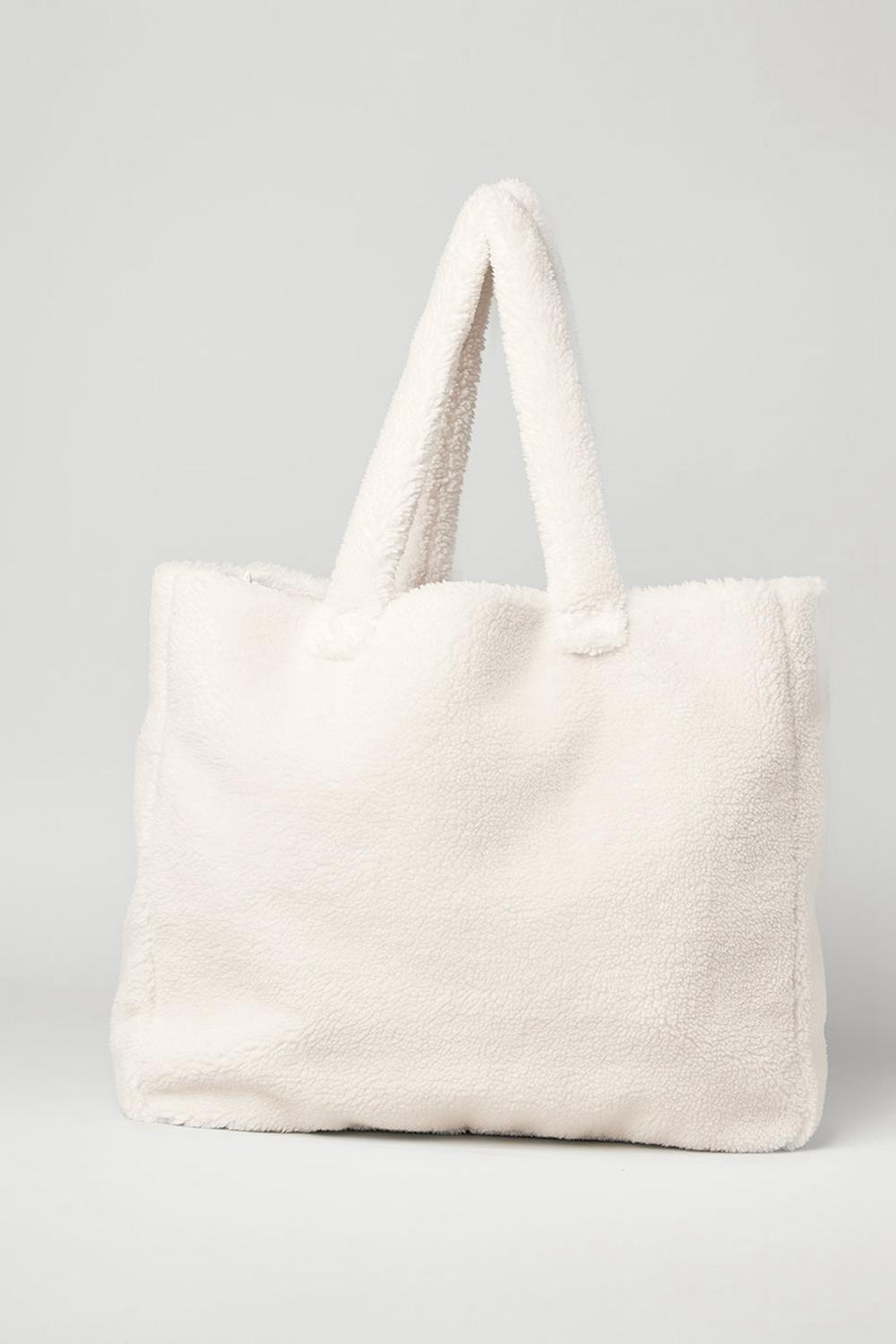 Bolso Tote Alo Yoga Foxy Sherpa Mujer Ivory | Mexico  LJE-584310