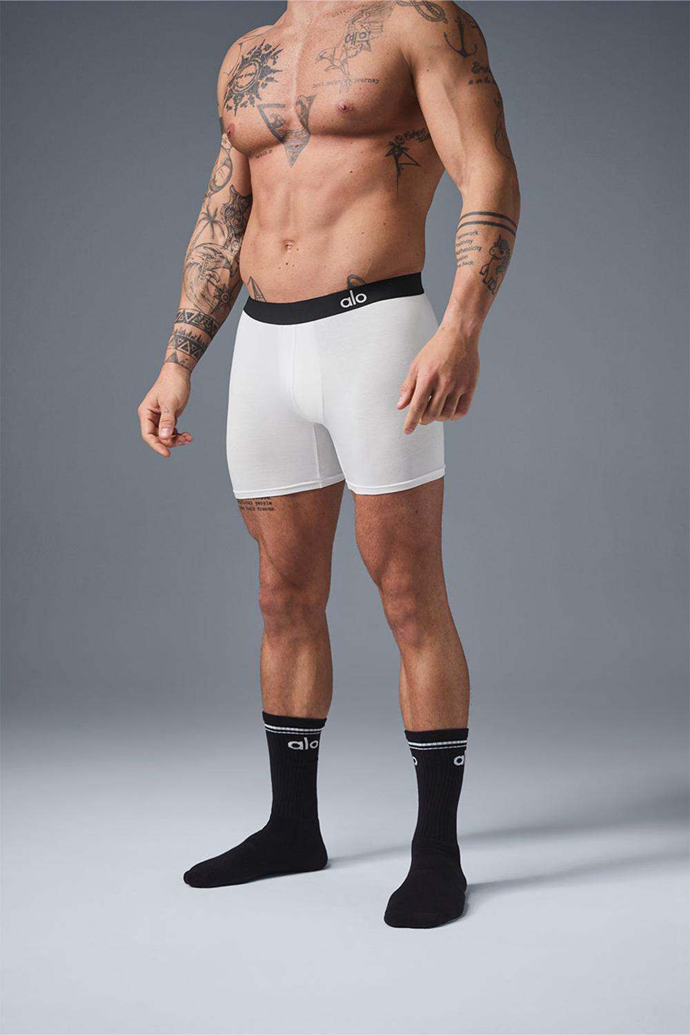 Boxer Alo Yoga Day and Night Hombre Blancos | Mexico  QEC-457896