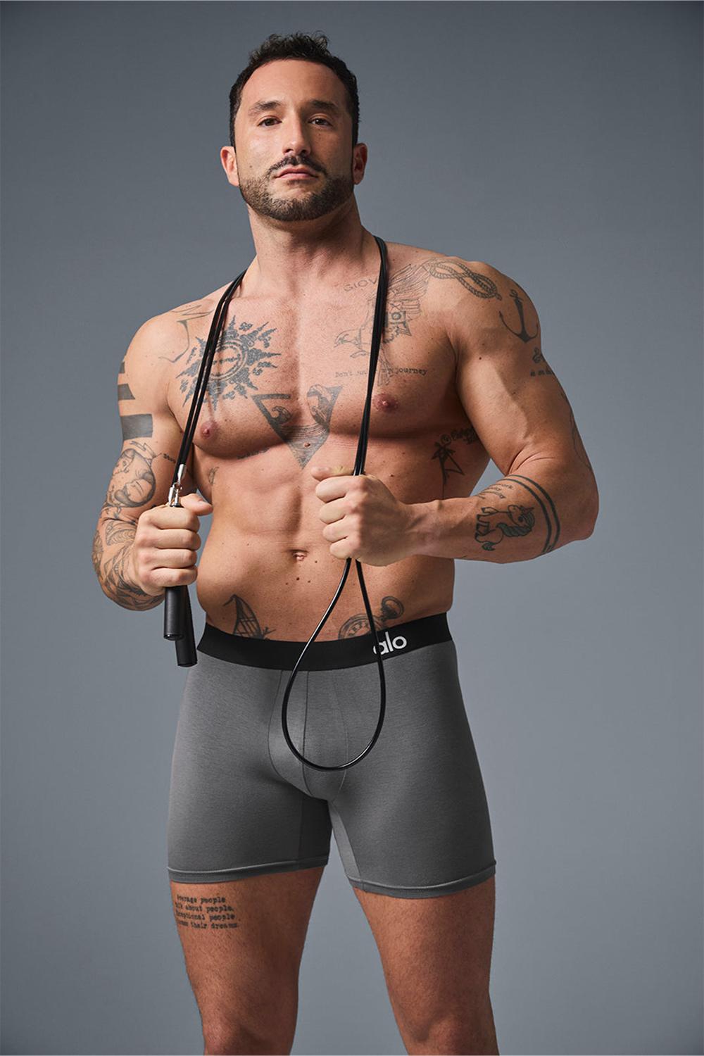 Boxer Alo Yoga Day and Night Hombre Grises | Mexico  SKD-315709