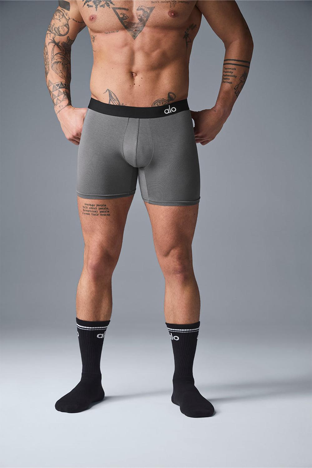 Boxer Alo Yoga Day and Night Hombre Grises | Mexico  SKD-315709