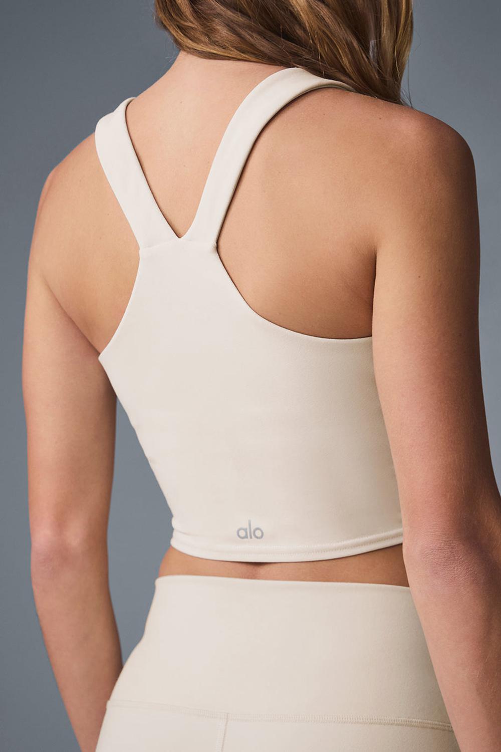 Bra Tank Alo Yoga Airbrush Real Mujer Oat Milk | Mexico  LKA-865219