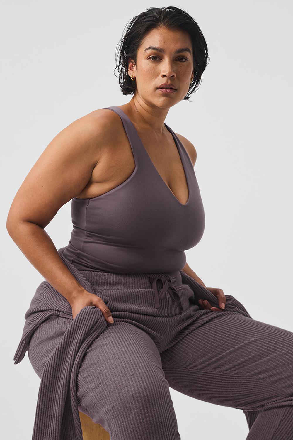 Bra Tank Alo Yoga Airbrush Real Mujer Raisinette | Mexico  ZKS-390854
