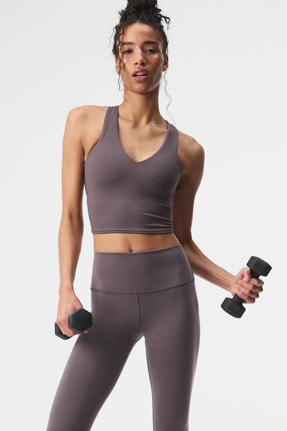 Bra Tank Alo Yoga Airbrush Real Mujer Raisinette | Mexico  ZKS-390854