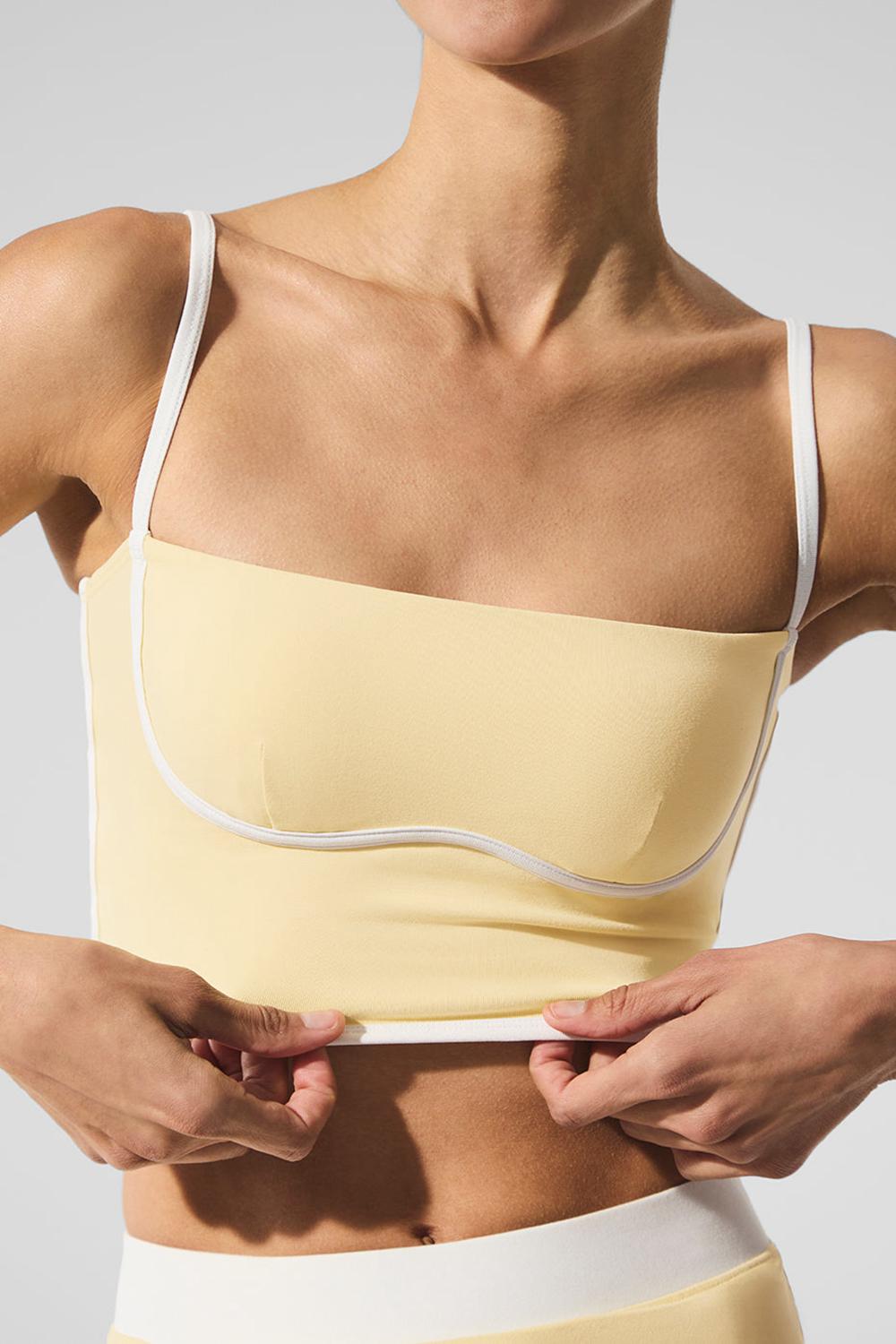 Bra Tank Alo Yoga Airbrush Streamlined Mujer Blancos | Mexico  TCG-057641
