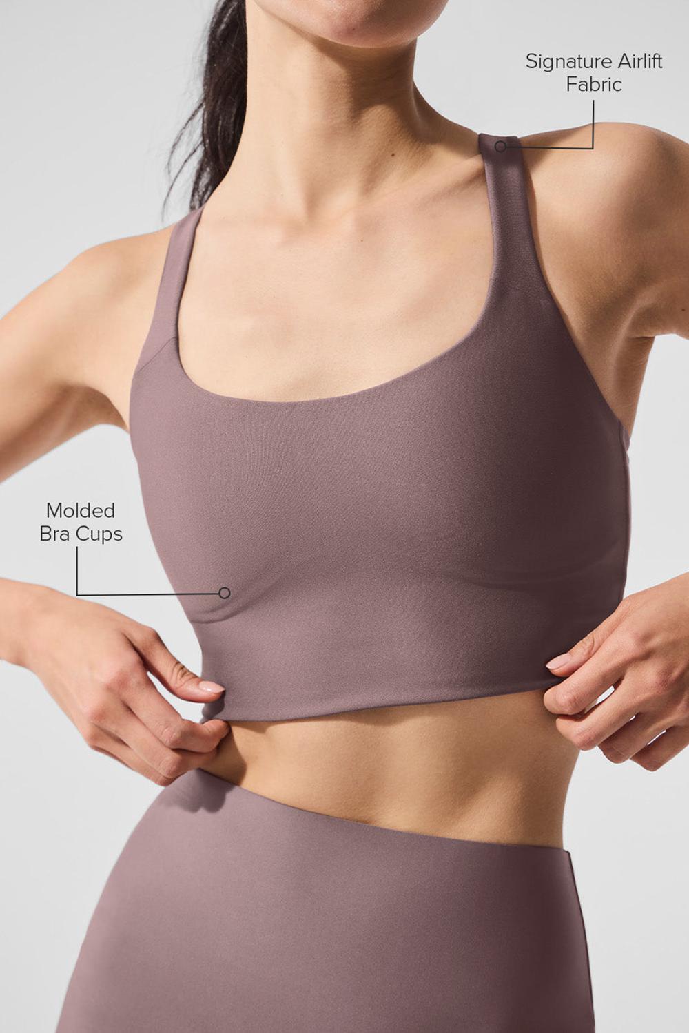 Bra Tank Alo Yoga Airlift Sleek Mujer Mushroom | Mexico  OCZ-237864