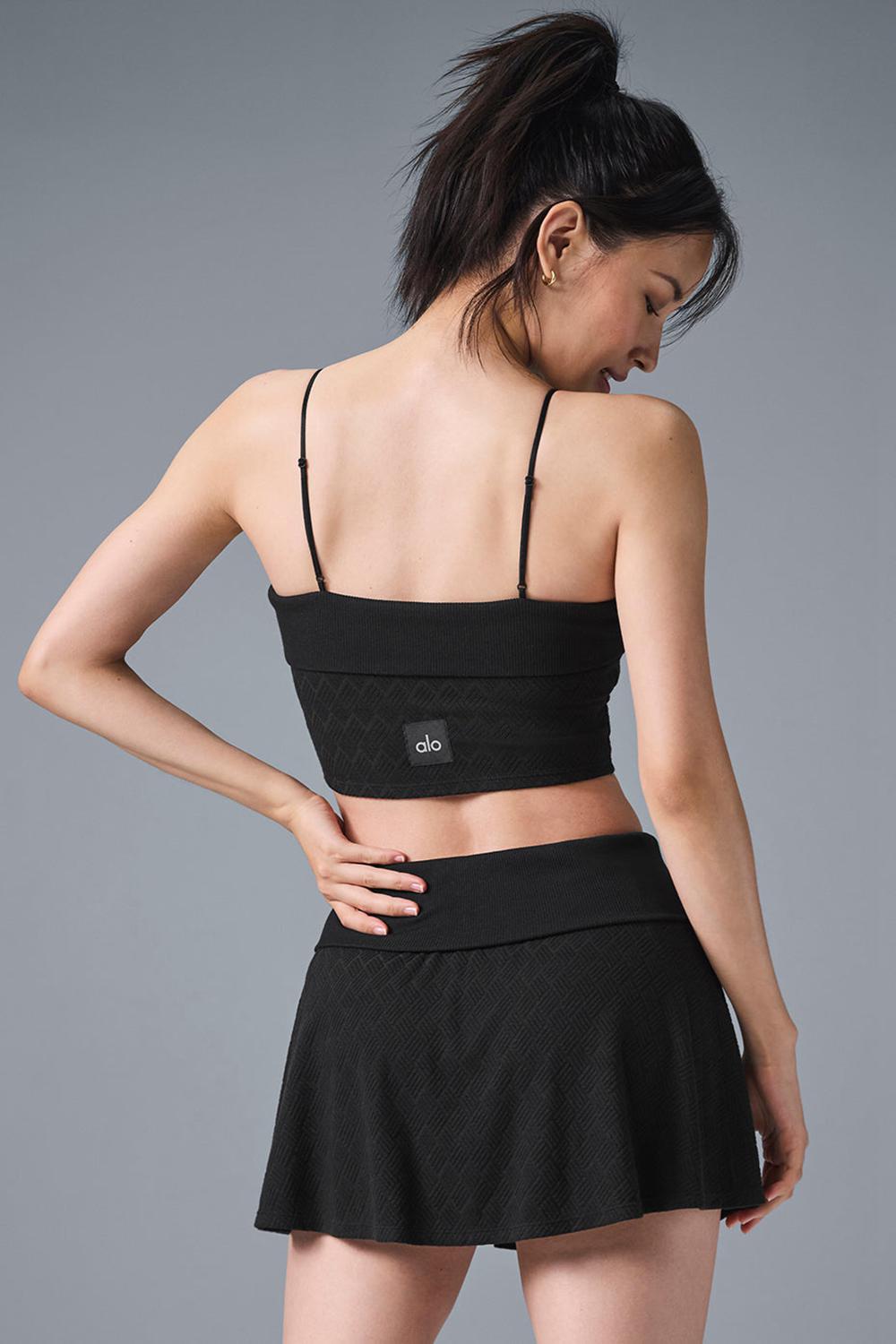 Bra Tank Alo Yoga Doubles Only Mujer Negros | Mexico  STW-531268