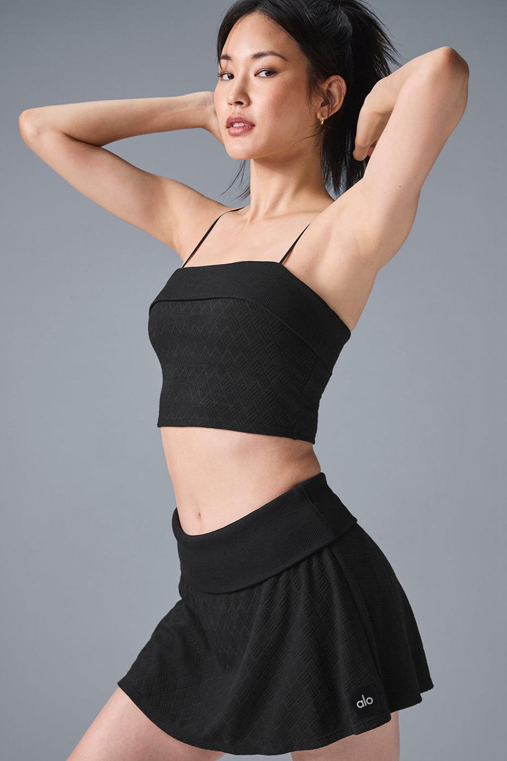 Bra Tank Alo Yoga Doubles Only Mujer Negros | Mexico  STW-531268