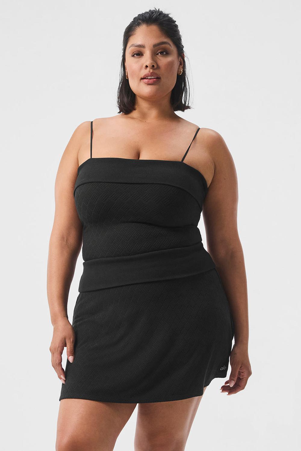 Bra Tank Alo Yoga Doubles Only Mujer Negros | Mexico  STW-531268