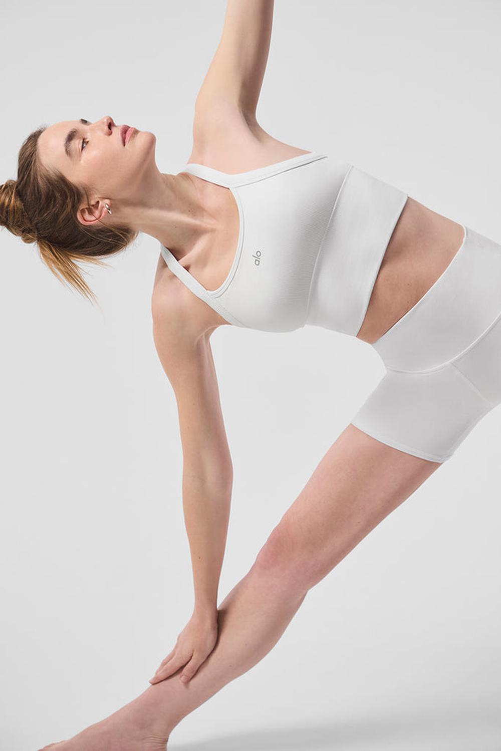 Bra Tank Alo Yoga Seamless Ribbed Favorite Mujer Blancos | Mexico  TUC-718054