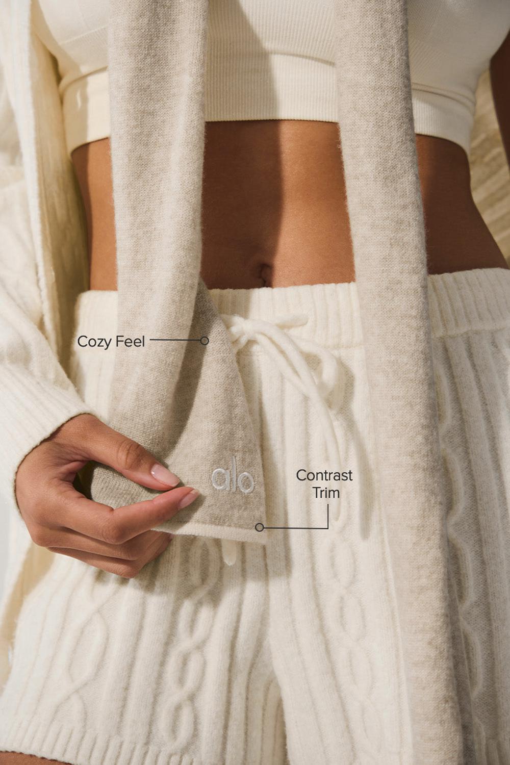 Bufanda Alo Yoga Cashmere Light Frosted Mujer Winter Latte / Ivory | Mexico  OSG-204768