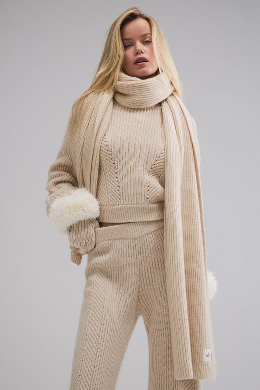 Bufanda Alo Yoga Courchevel Cashmere Hombre Birch Heather | Mexico  BRI-189056