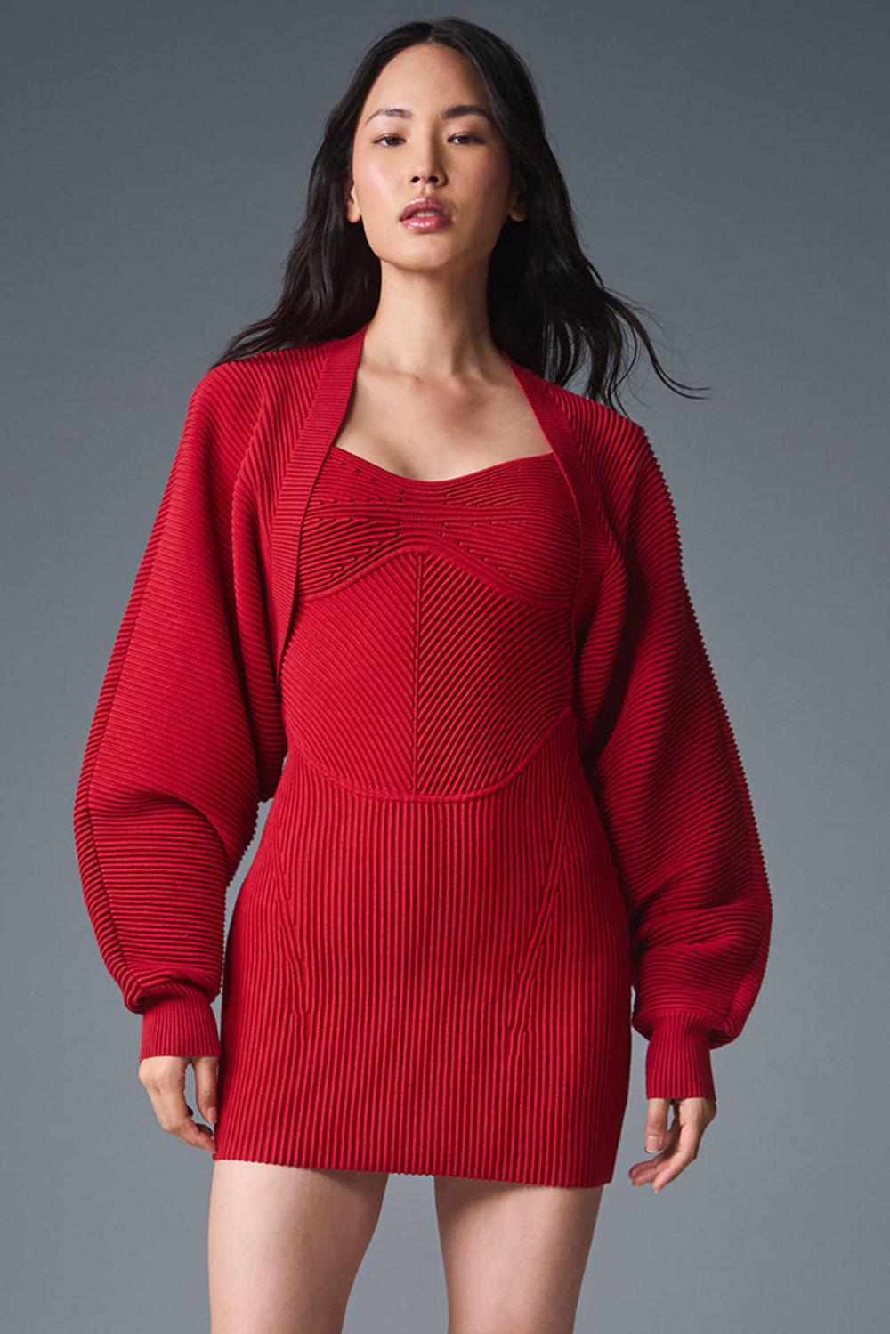 Bufanda Alo Yoga Denim Knit Shawl Mujer Rojos Azules Rojos | Mexico  PXN-968471