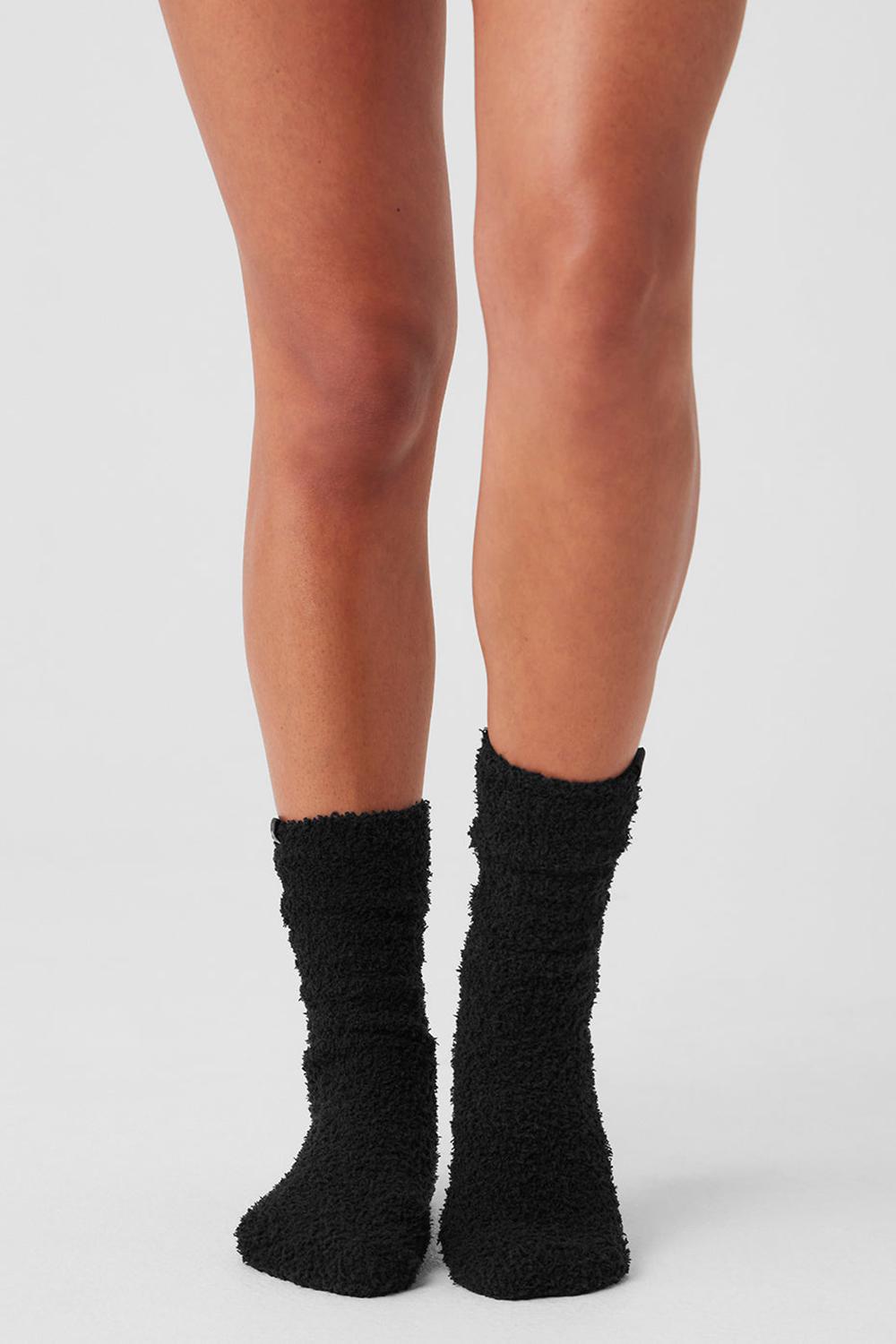 Calcetines Alo Yoga Plush Lush Mujer Negros | Mexico  AVX-428590