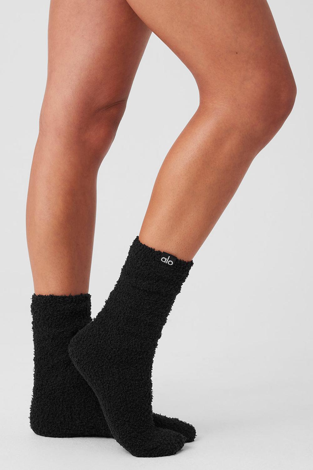 Calcetines Alo Yoga Plush Lush Mujer Negros | Mexico  AVX-428590