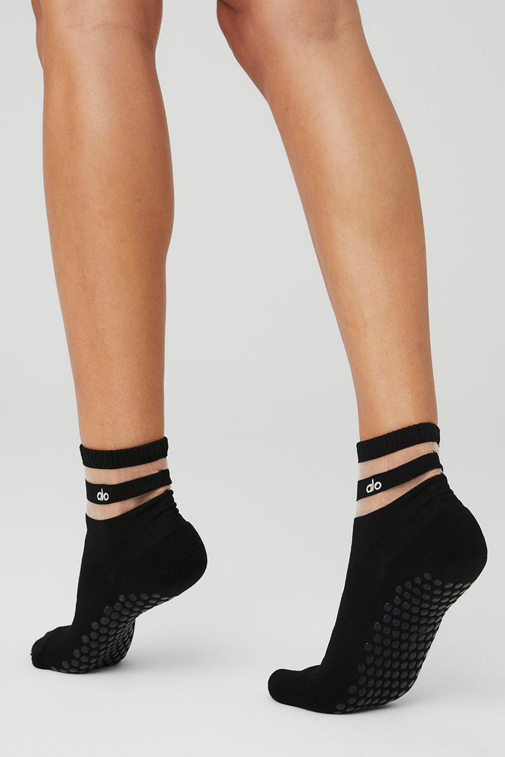 Calcetines Alo Yoga Pulse Grip Mujer Negros | Mexico  CMG-381920