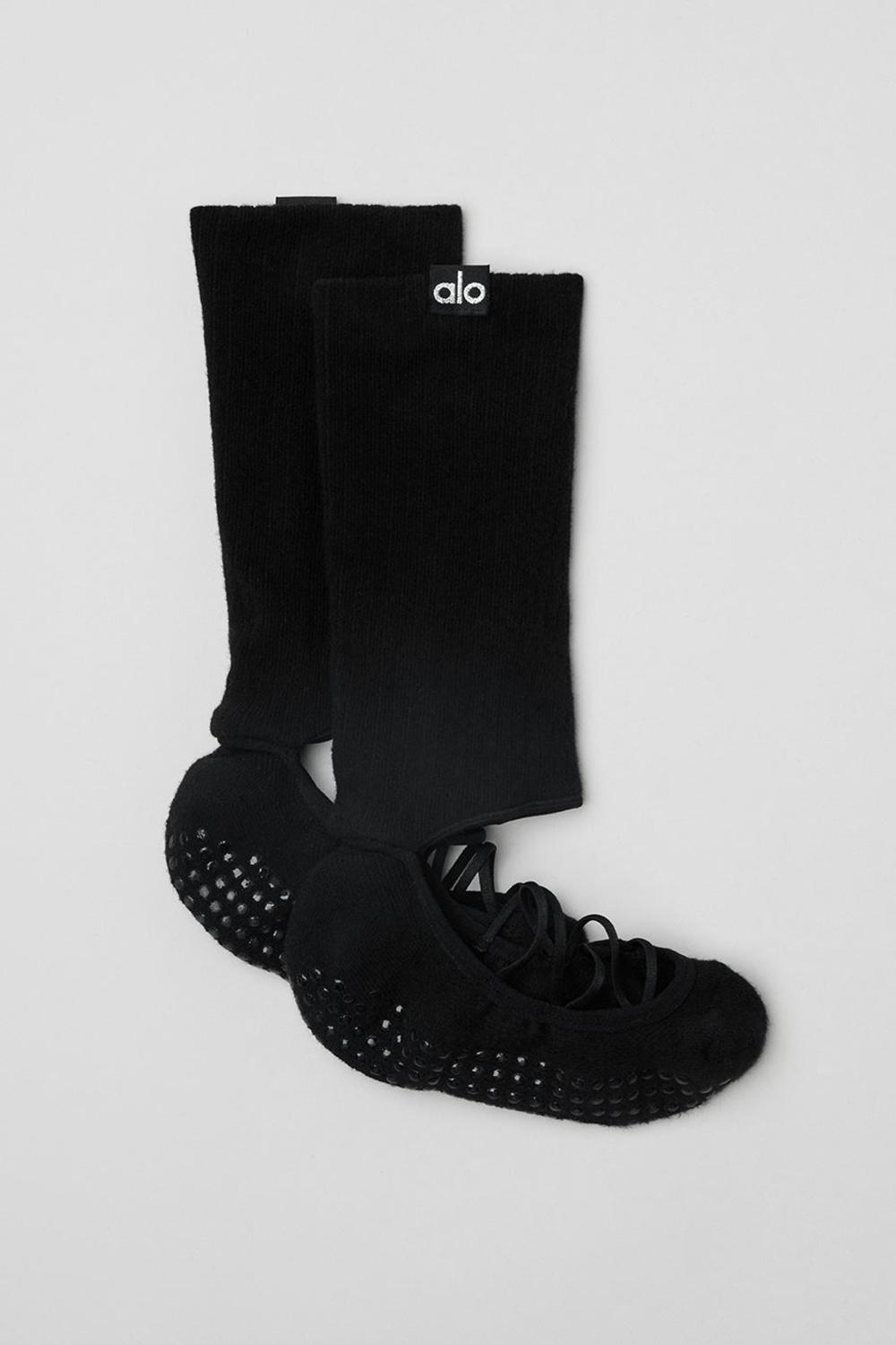 Calcetines Alo Yoga Strappy Siren Grip Mujer Negros | Mexico  OKG-318904