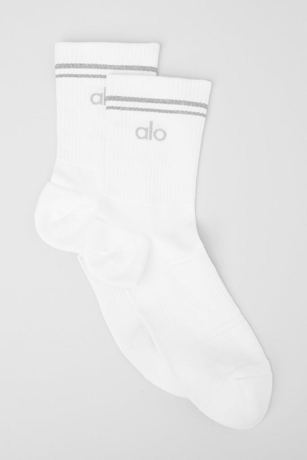 Calcetines Alo Yoga Unisex Half-Crew Performance Mujer Blancos | Mexico  PRA-953074