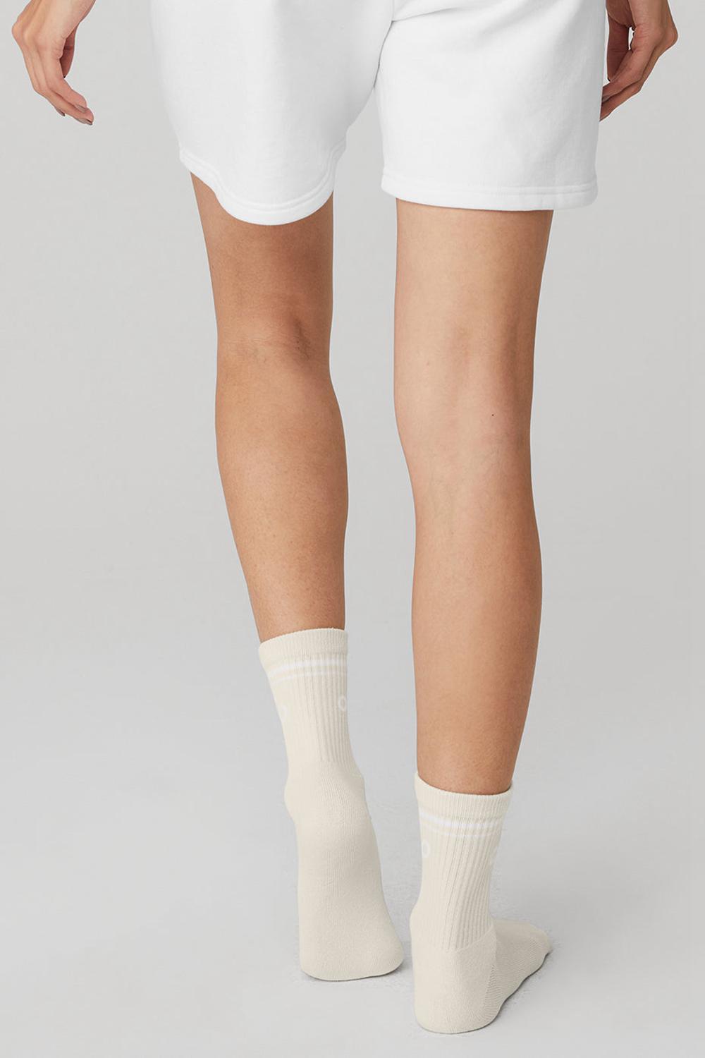 Calcetines Alo Yoga Unisex Half-Crew Throwback Mujer Blancos | Mexico  ERI-916038