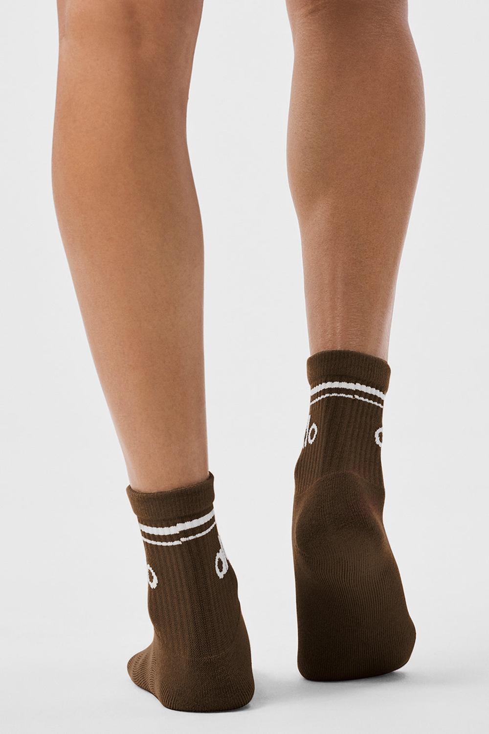 Calcetines Alo Yoga Unisex Half-Crew Throwback Mujer Blancos | Mexico  NGA-381246