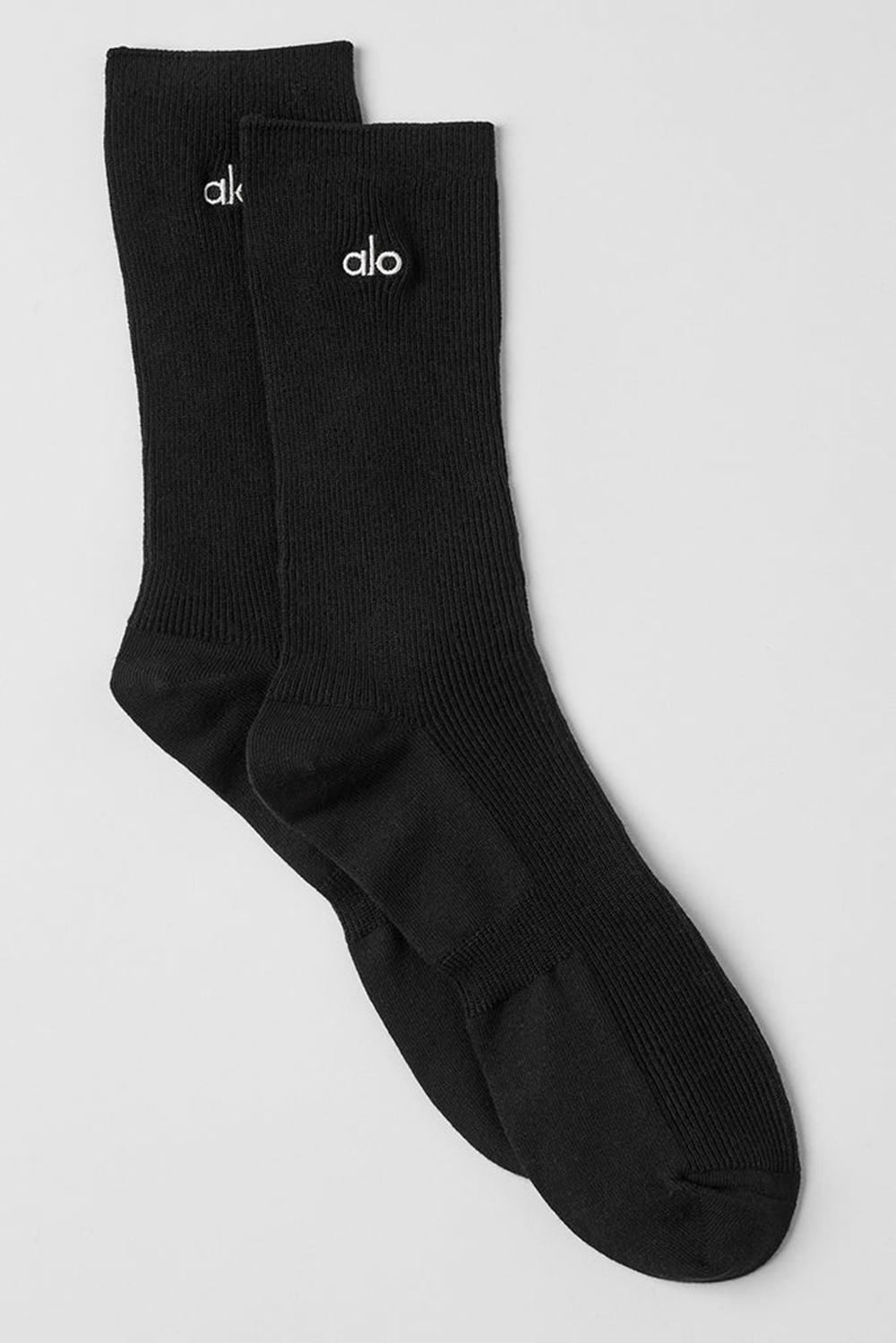 Calcetines Alo Yoga Unisex Half-Crew Understated Mujer Negros | Mexico  MIK-730481