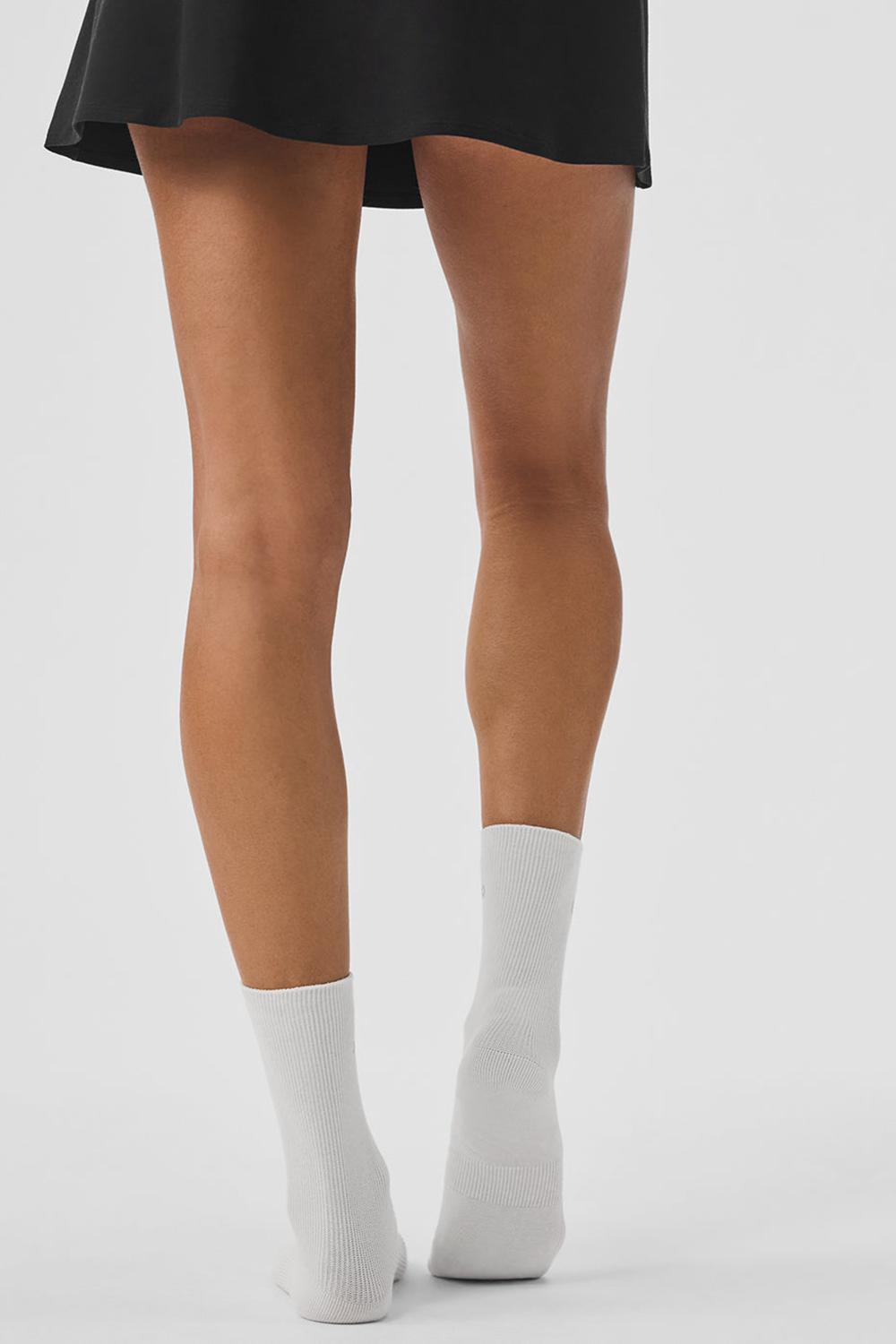 Calcetines Alo Yoga Unisex Half-Crew Understated Mujer Blancos | Mexico  DMH-673042