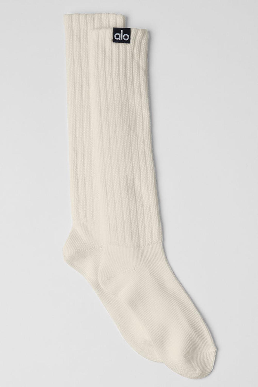 Calcetines Alo Yoga Unisex Scrunch Mujer Bone | Mexico  YSD-379802