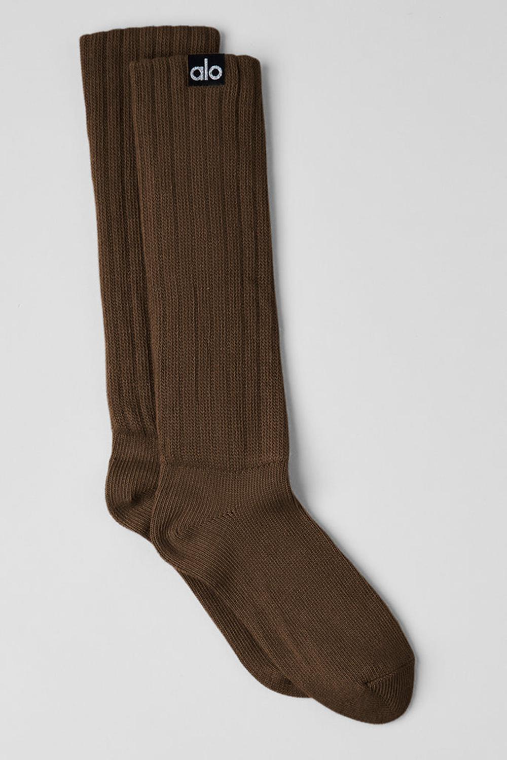 Calcetines Alo Yoga Unisex Scrunch Mujer Espresso | Mexico  DLT-483520