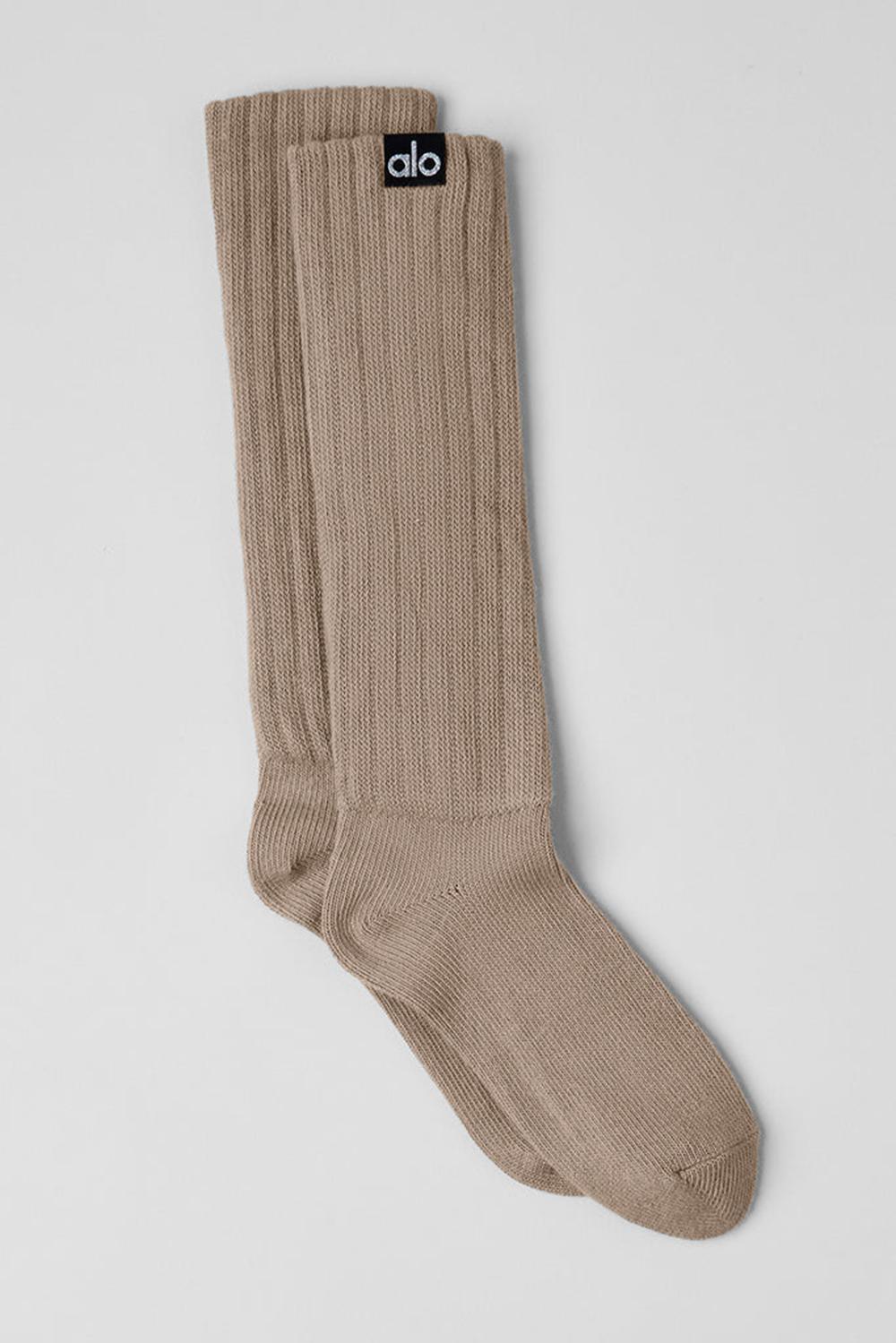 Calcetines Alo Yoga Unisex Scrunch Mujer Gravel | Mexico  ZOL-937065