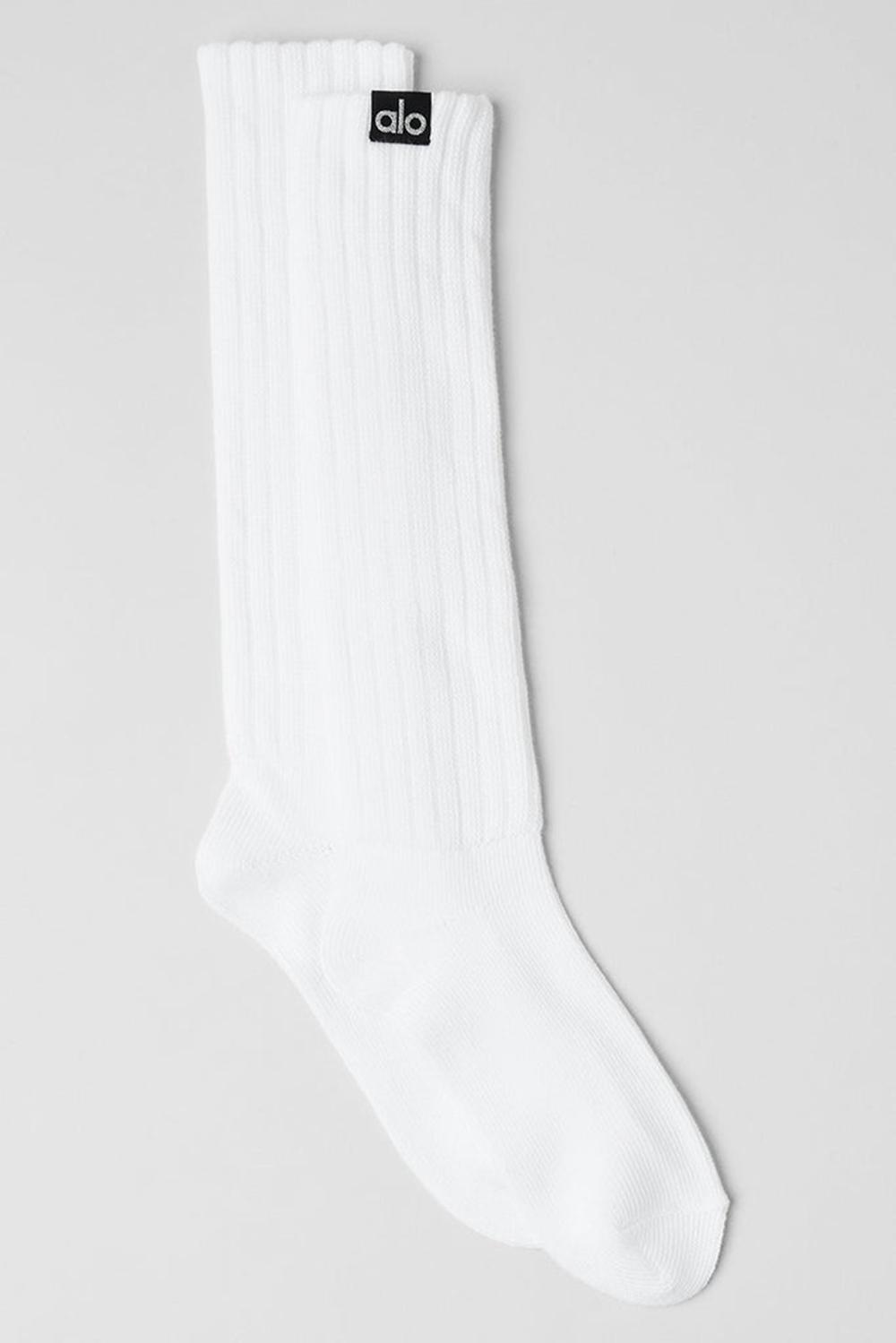 Calcetines Alo Yoga Unisex Scrunch Mujer Blancos | Mexico  JAP-019825