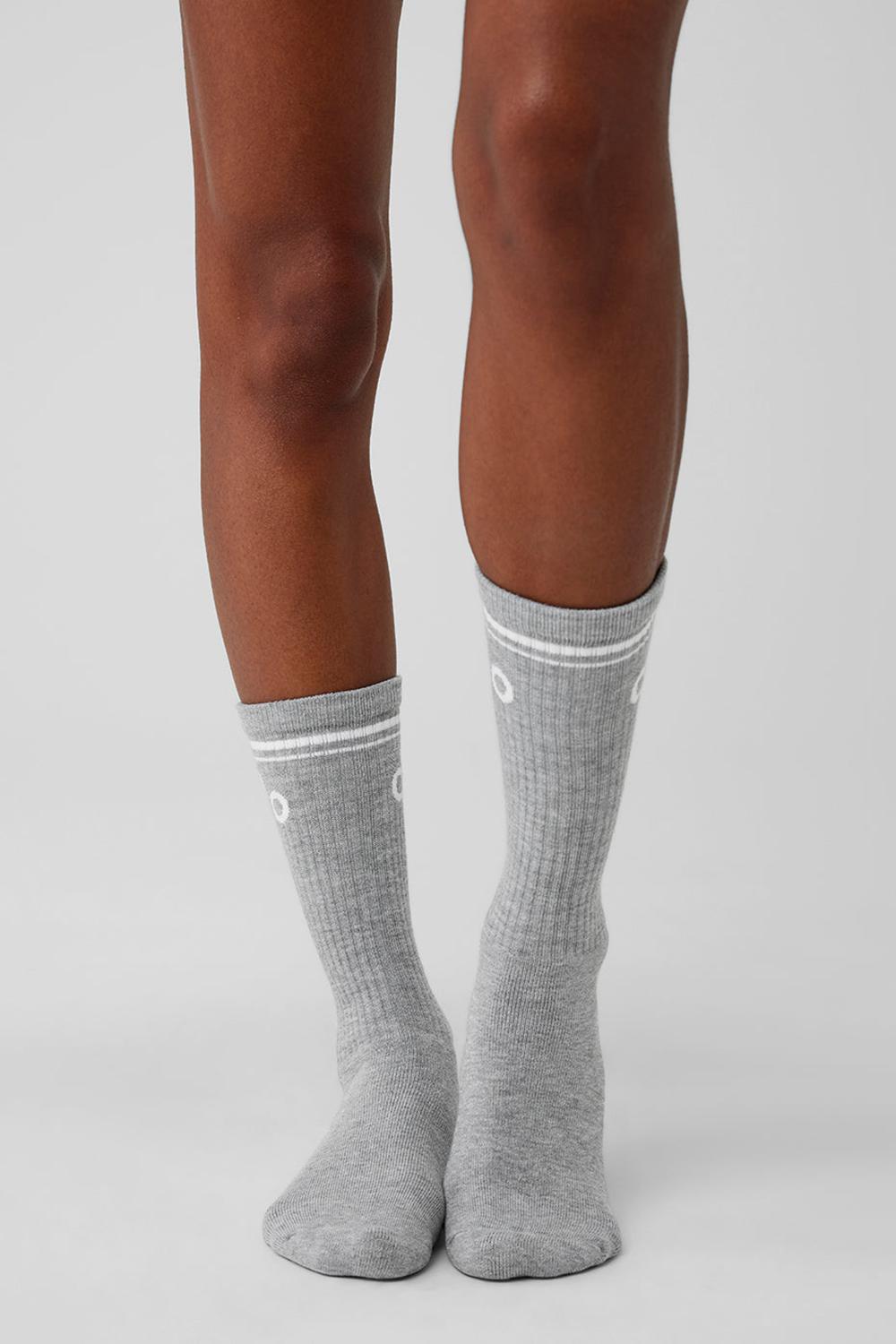 Calcetines Alo Yoga Unisex Throwback Mujer Grises Blancos | Mexico  UBM-172438