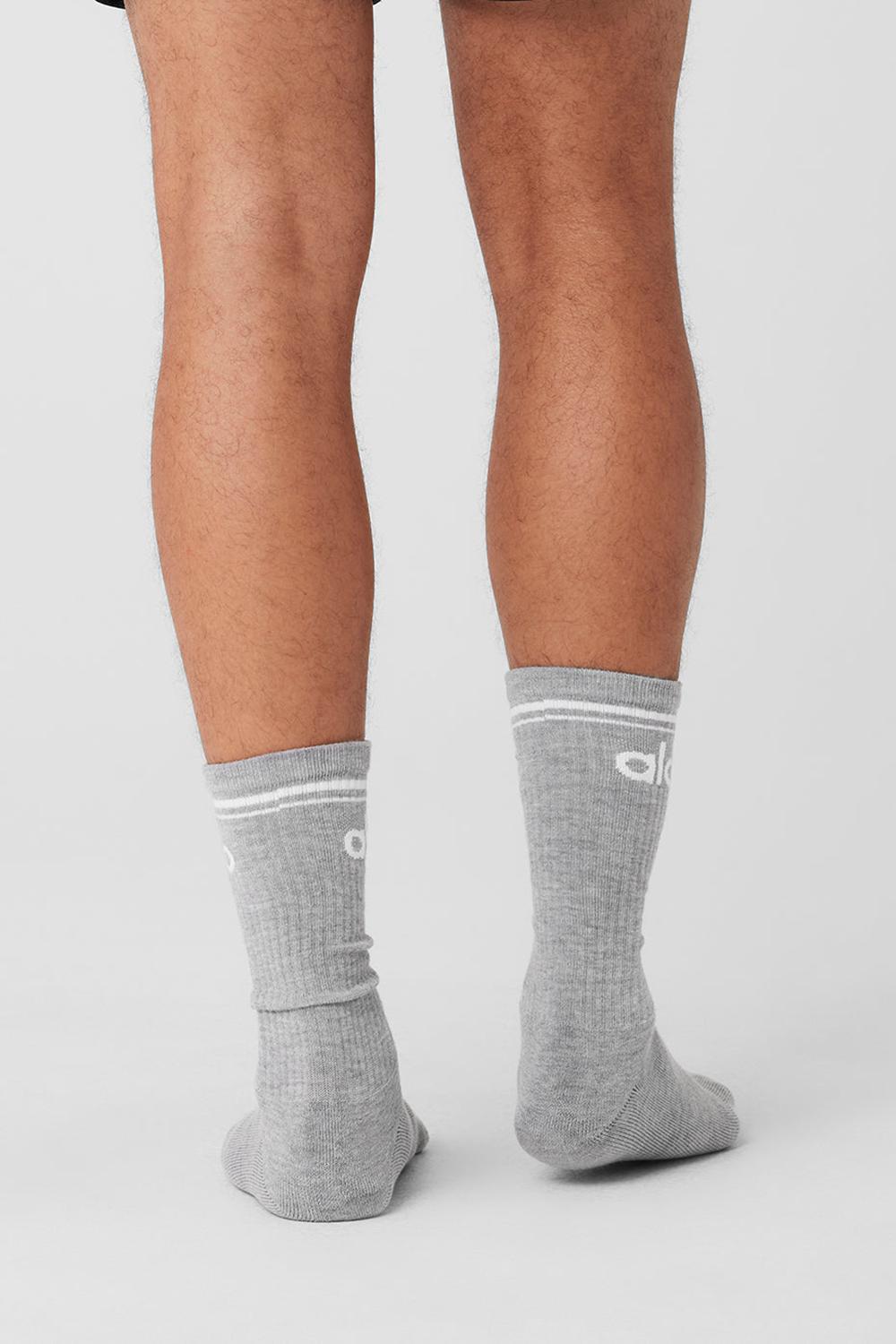 Calcetines Alo Yoga Unisex Throwback Mujer Grises Blancos | Mexico  UBM-172438
